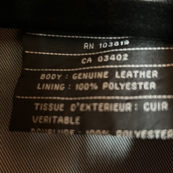 Harley Davidson heavy black leather jacket with silver studding. XS - Picture 4 of 9